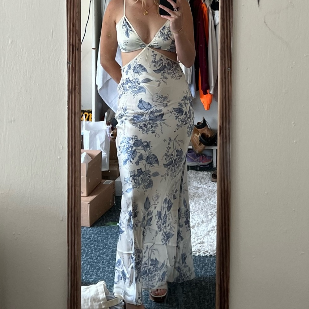 Reformation Poppies Silk Dress